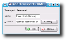 KMail SMTP Dialog
