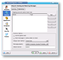 KMail Network Config Dialog