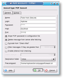 POP Config Dialog